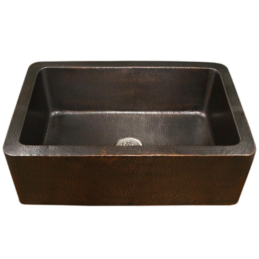 Breckenridge A Front Farmhouse Copper Large Single Bowl Breckenridge A Front Farmhouse Copper Large Single Bowl