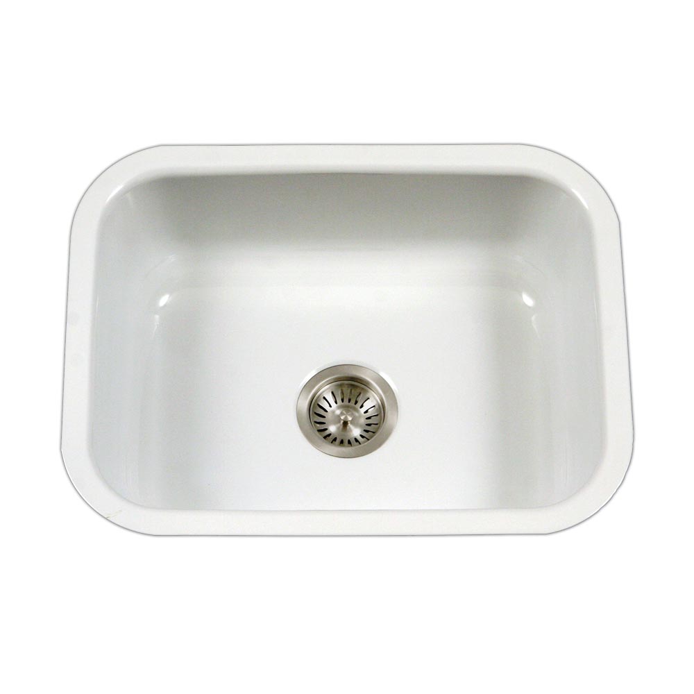 Cerasteel Undermount Enamel Steel Single Bowl Kitchen Sink Hamatusa Cerasteel Undermount Enamel Steel